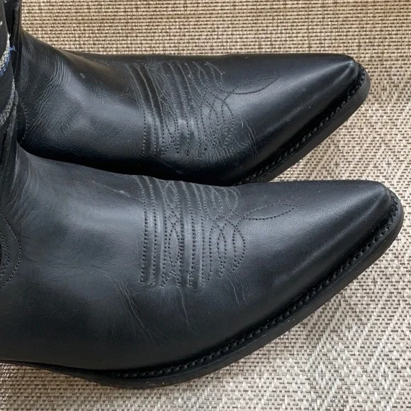 Go West Black Cowboy Men’s Boots Size 39.5